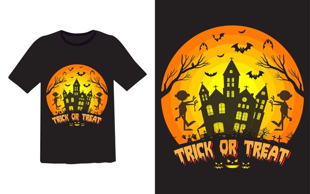 El diseño de la camiseta de Halloween