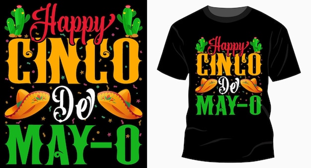 Diseño de camiseta Happy Cinco De MayoO Cinco De Mayo