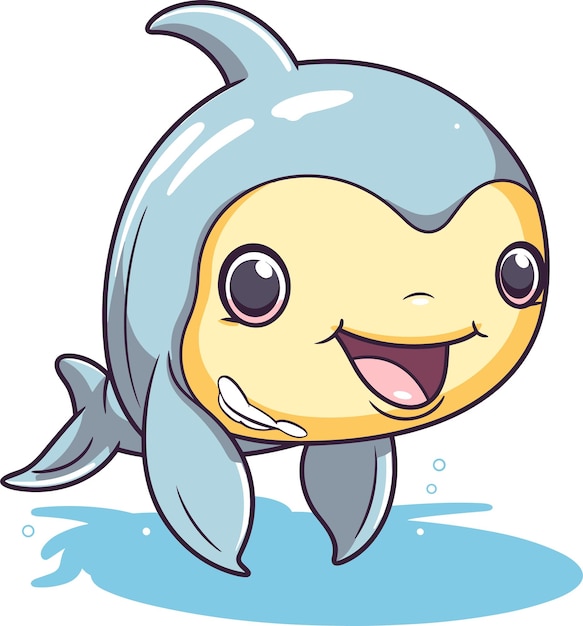 Diseño de la camiseta de Happy Dolphin Splash Cute Kawaii