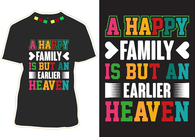 Diseño de camiseta Happy Family Quotes