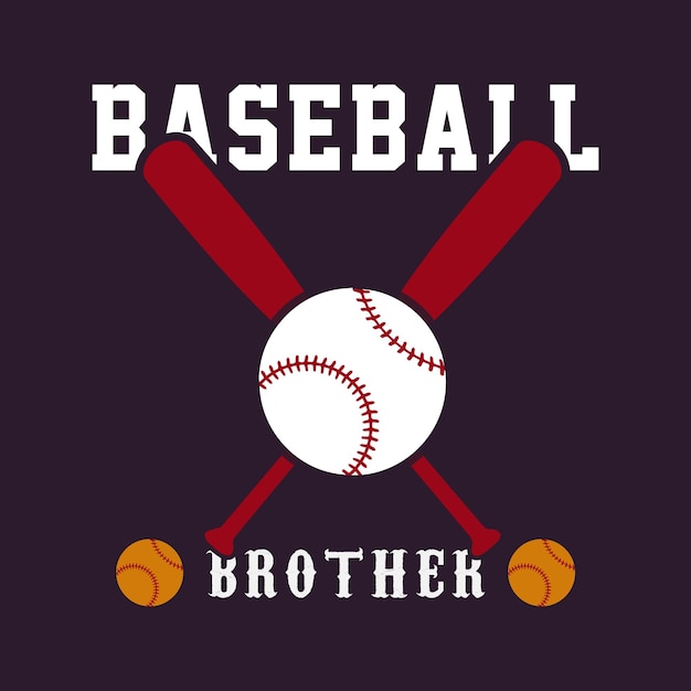 Diseño de camiseta de hermano de béisbol 2023