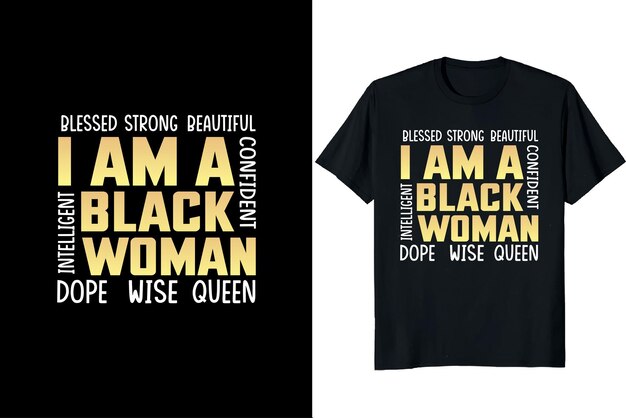 Diseño de camiseta de historia negra.