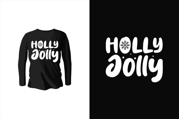 Diseño de camiseta Holly Jolly Winter Diseño de camiseta vectorial de clima de invierno