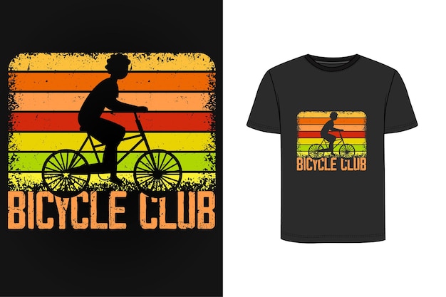 Diseño de camiseta de ilustración de bicicleta