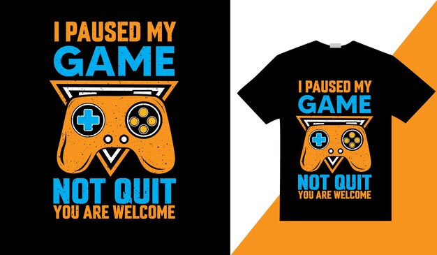 Diseño de camiseta con ilustración de vector de consola de juegos.
