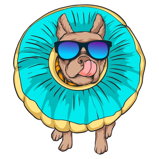 Vector diseño de camiseta de ilustración vectorial de bulldog