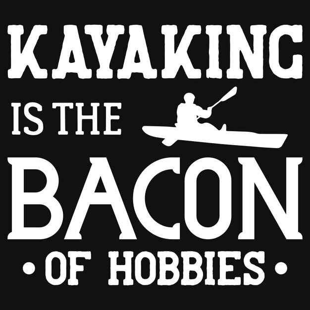 Diseño de camiseta impresionante de kayak