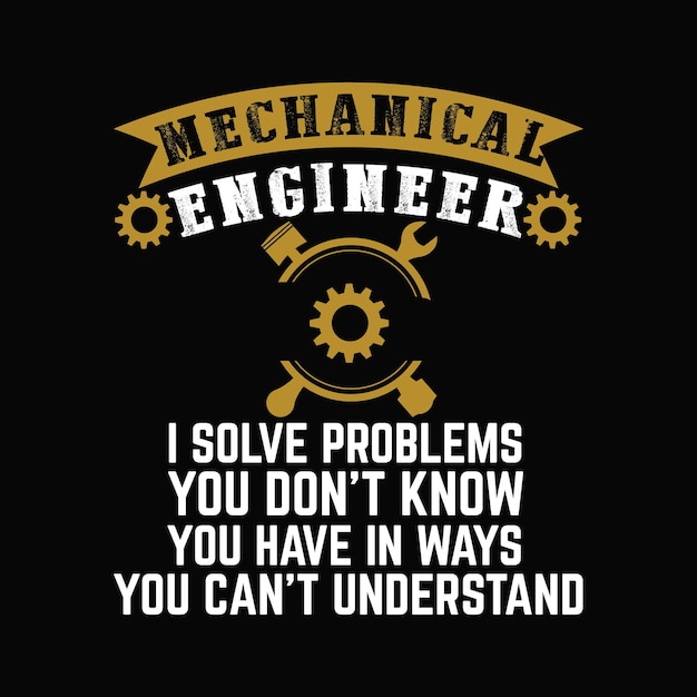 Diseño de camiseta de ingeniero mecánico