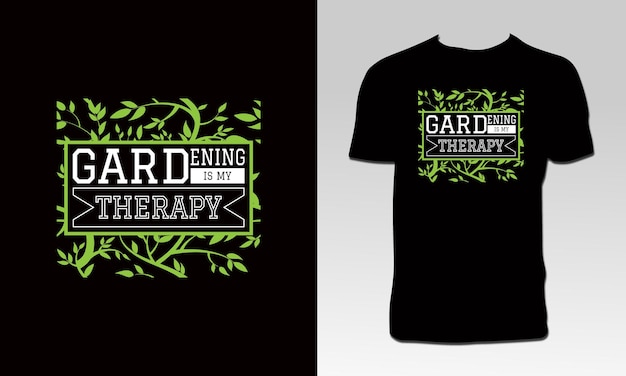 Diseño de camiseta de jardinería e ilustración vectorial