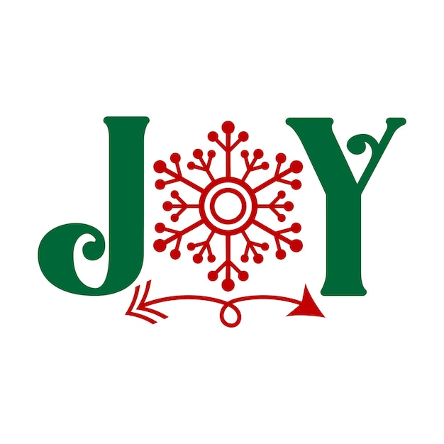 Vector diseño de camiseta joy christmas svg