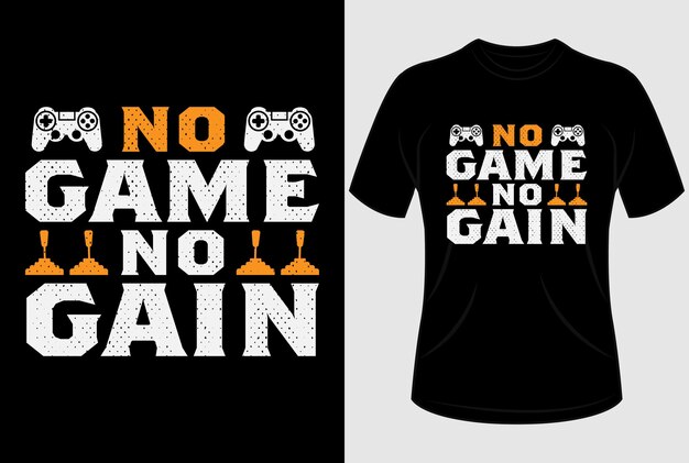 Diseño de camiseta de juego con gráfico vectorial editable