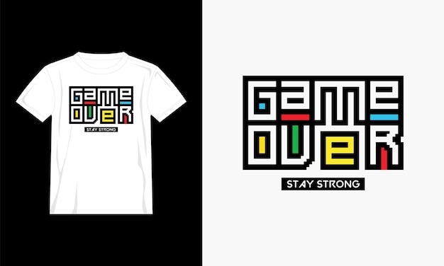 Diseño de camiseta de juego overcolorful