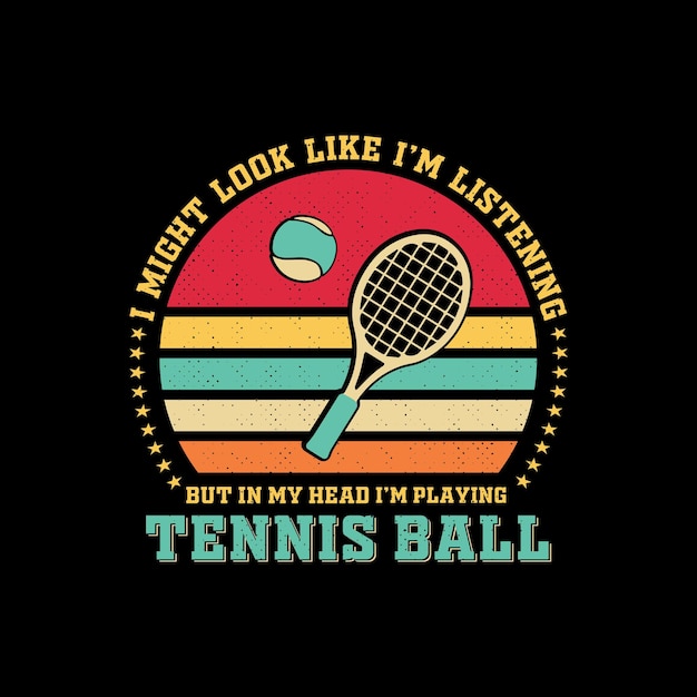 Vector diseño de camiseta de juego de pelota de tenis.