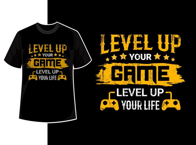 Diseño de camiseta de juego de tipografía de citas en vector