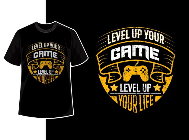 Diseño de camiseta de juego de tipografía de citas en vector