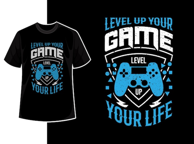 Diseño de camiseta de juego de tipografía de citas en vector