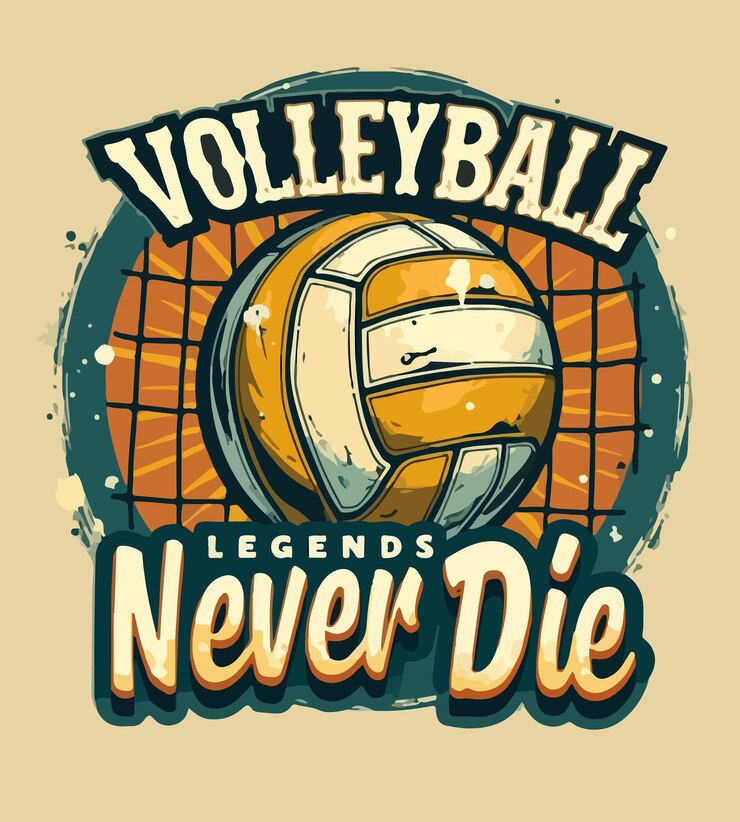 un diseño de camiseta para el juego de voleibol tiene las palabras fútbol en él