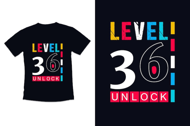 Vector diseño de camiseta jugador vintage con diseño de camiseta de juego de cumpleaños de nivel 36