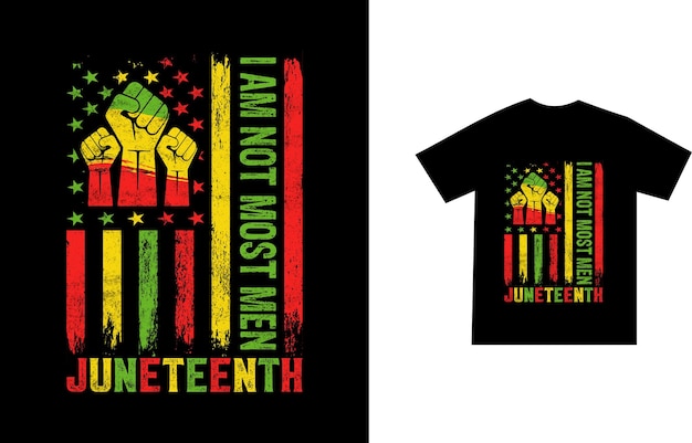 Diseño de camiseta Juneteenth Mes de la historia negra y 19 de junio día de la libertad