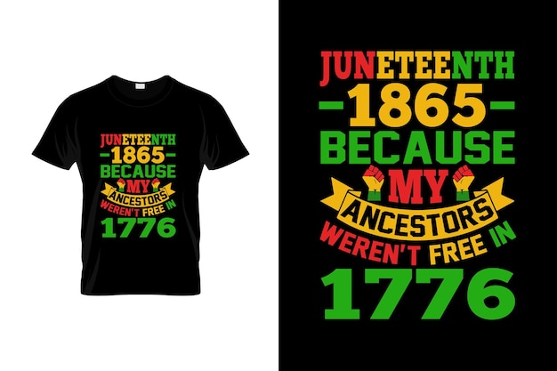 Diseño de camiseta de Juneteenth o diseño de póster de Juneteenth Cotizaciones de Juneteenth Tipografía de Juneteenth