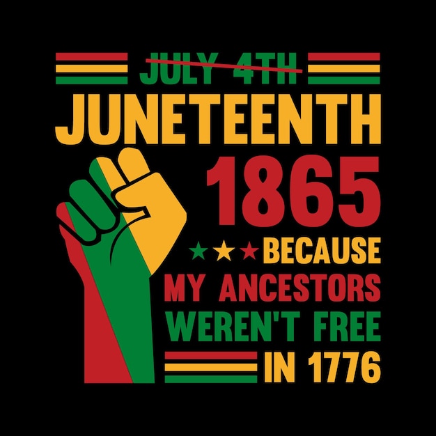 Diseño de camiseta juneteenth temolate