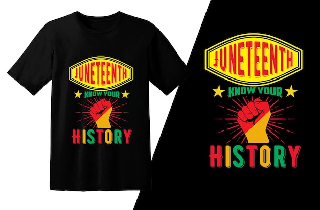 Vector diseño de camiseta de juneteenth víctor.