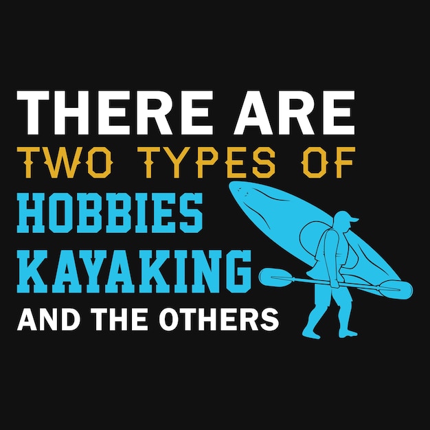 Diseño de camiseta de kayak