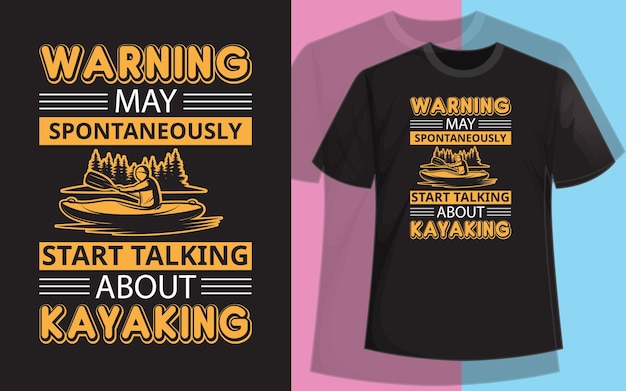 Diseño de camiseta de kayak