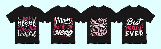 Diseño de camiseta con letras tipográficas del día de la madre