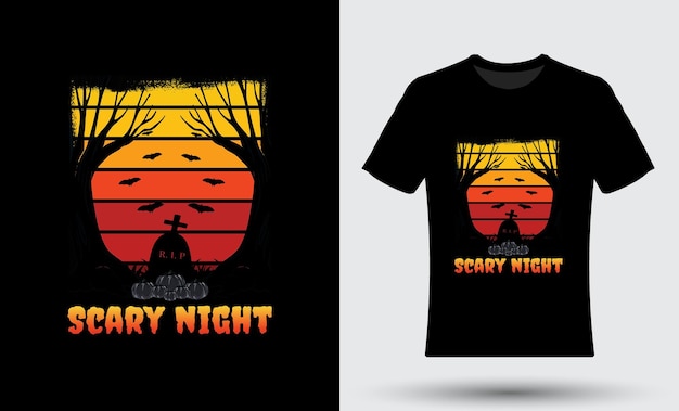 Diseño de camiseta listo para Halloween Horror