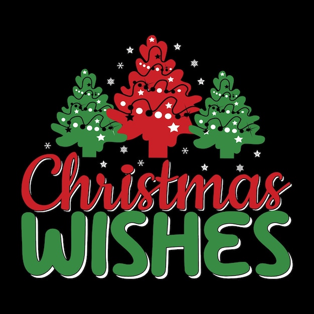 Diseño de camiseta mágica de Feliz Navidad con tipografía de letras festivas