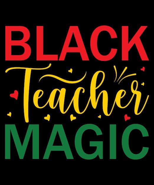 Diseño de camiseta mágica de profesor negro