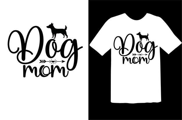 Vector diseño de camiseta de mamá de perro