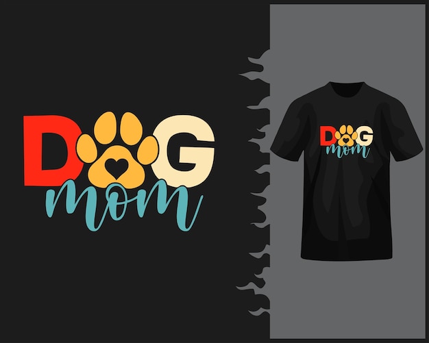 Diseño de camiseta de mamá de perro