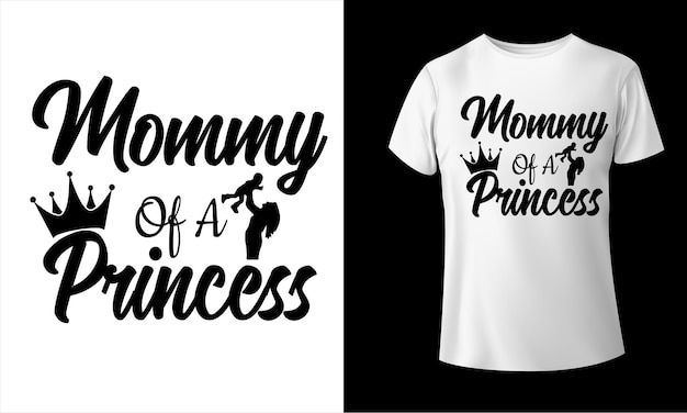 Diseño de camiseta de mamá de una princesa