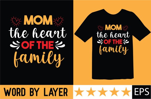 Diseño de camiseta de mamá