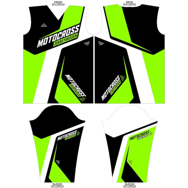 Diseño de camiseta de manga larga de motocross de sublimación lista para imprimir