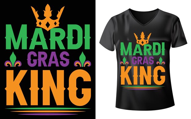 Diseño de la camiseta de Mardi Gras