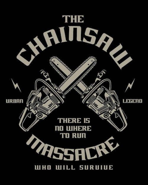 El diseño de la camiseta de la masacre de la motosierra