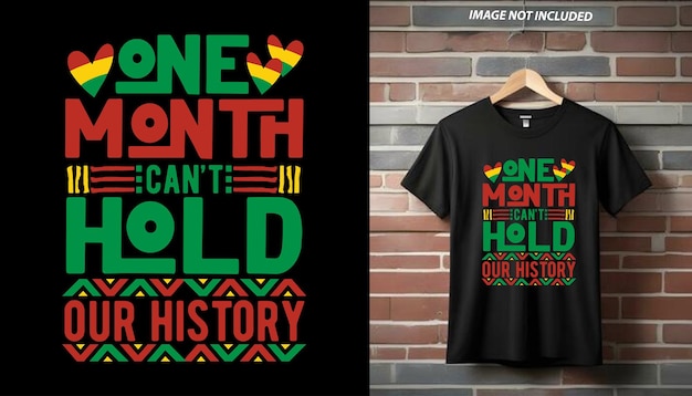 Diseño de camiseta del mes de la historia negra Diseño SVG del mes de la historia negra