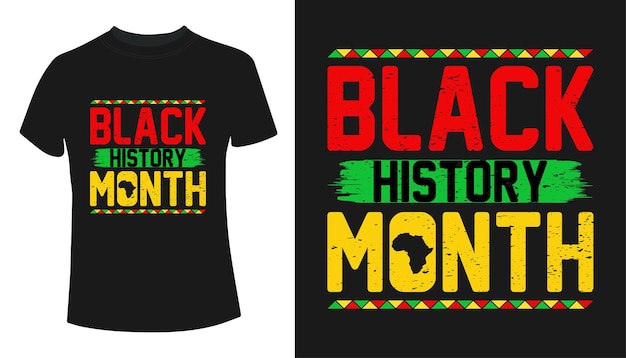 Vector diseño de camiseta del mes de la historia negra