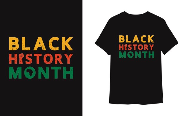 Diseño de camiseta del Mes de la Historia Negra