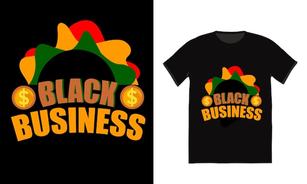 Diseño de camiseta de mes de negocios negro agosto