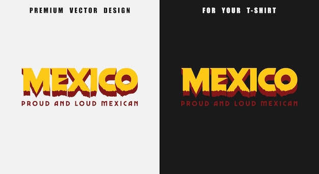 Diseño de camiseta mexicana orgullosa y ruidosa