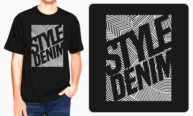 Diseño de camiseta de mezclilla de estilo