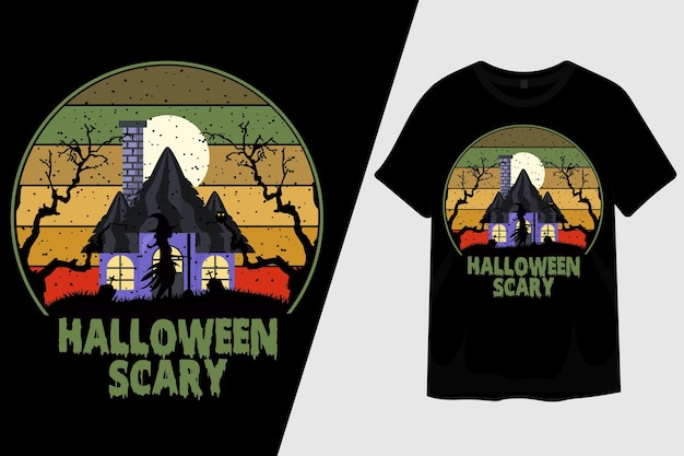 Diseño de camiseta de miedo de Halloween