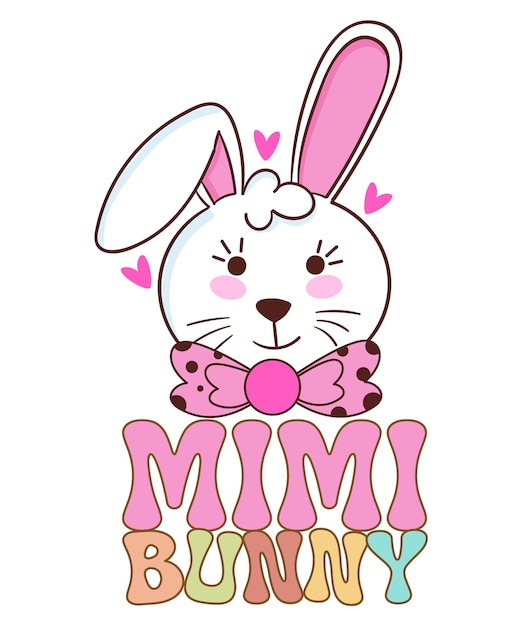 Diseño de la camiseta de Mimi Bunny SVG