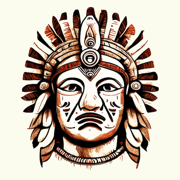 Vector diseño de camiseta de la mirada de tikal que refleja la ascendencia maya