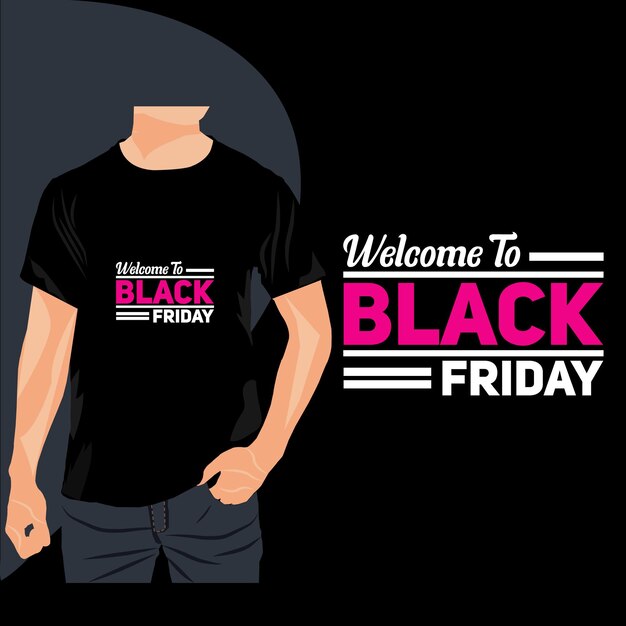 Vector diseño de camiseta de moda de tipografía de viernes negro