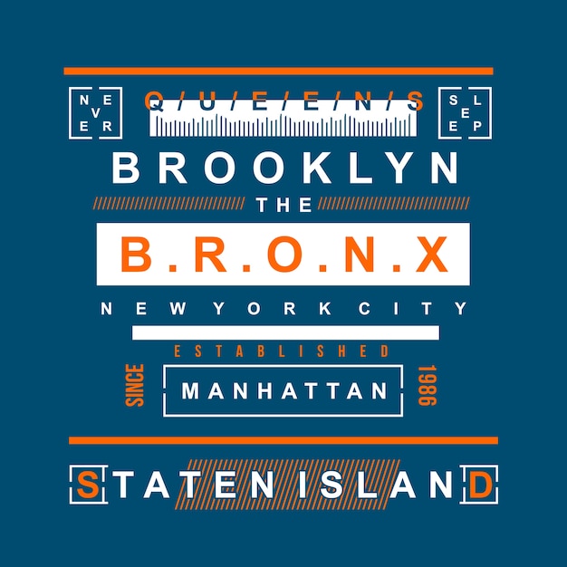 diseño de camiseta moderna de Nueva York